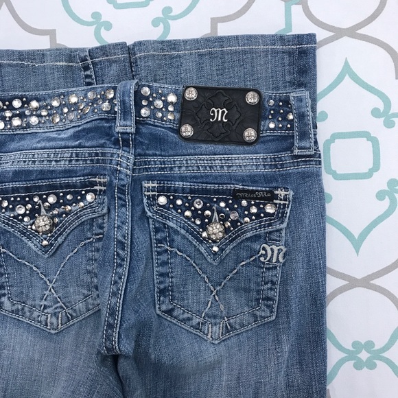 Miss Me Denim - 💙👖AWESOME! MISS ME STUDDED BOOT👖💙27 3/4 32.5”